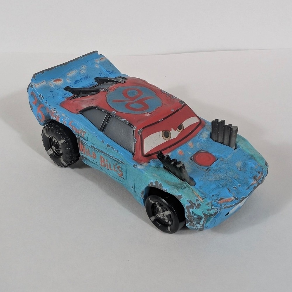 Disney Pixar Cars Mattel Wild Bill Diecast Toy Car Blue Red 96 3358 EAA